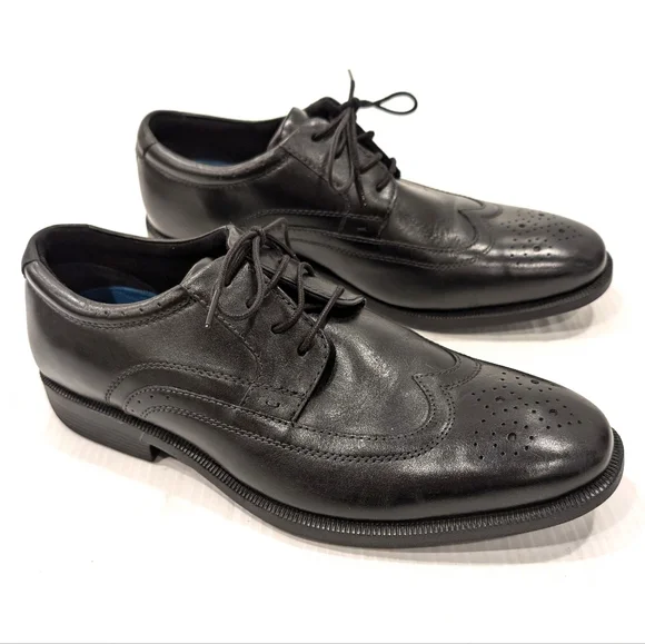 NUNN BUSH Men\'s black leather wingtip dress shoes oxford loafers size 8.5 Nelson Wingtip Oxford Men main image 2